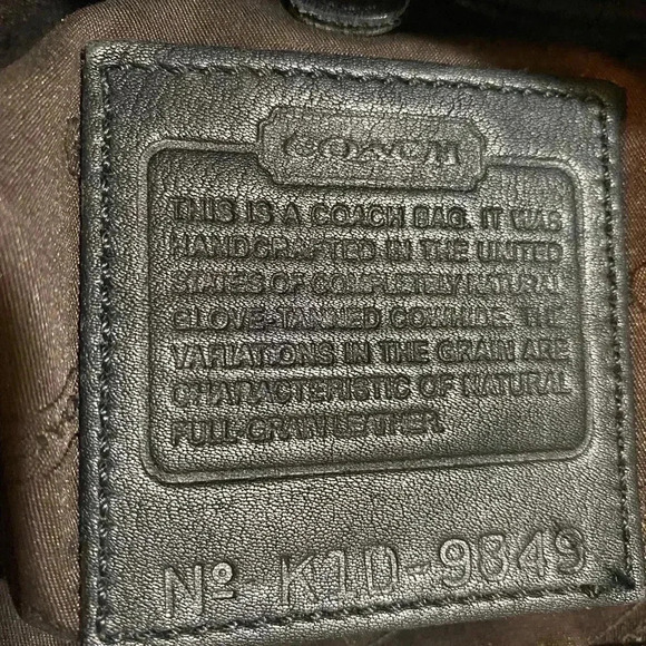 Coach vintage black leather satchel handbag - Picture 10 of 12